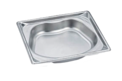 Vollrath 3102120 2.2 Quart 22 Gauge Stainless Steel Reinforced Edges Super Pan Super Shape Half Kidney Pan