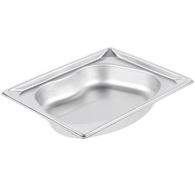 Vollrath 3102120 2.2 Quart 22 Gauge Stainless Steel Reinforced Edges Super Pan Super Shape Half Kidney Pan
