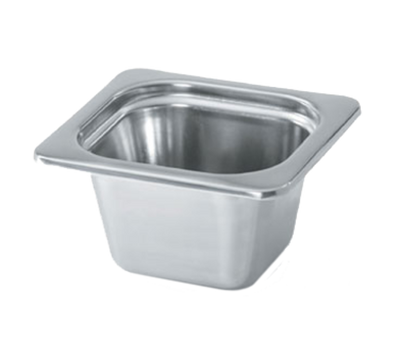 Vollrath 8266220 1.79 Qt. 1/6 Size High-Polished Stainless Steel Embossed Pattern on Rim Miramar Decorative Pan
