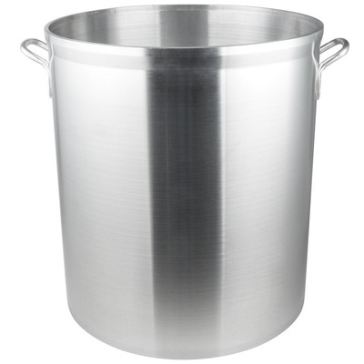 Vollrath 68700 120 Quart 2 Ga. Heavy Duty Aluminum Welded Handles Natural Finish Double-Thick Top &amp; Bottom Classic Select Stock Pot