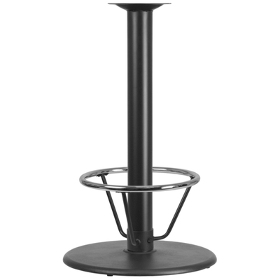 Flash Furniture XU-TR24-BAR-4CFR-GG 24" x 42" x 0" Black Powder Coated Finish Cast Iron Round Base Bar Height Table Base