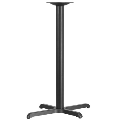 Flash Furniture XU-T2230-BAR-GG 22" x 30" x 42"H Black Cast Iron Powder Coated Finish X-Base Bar Height Table Base