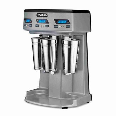 Waring WDM360TX Triple Spindle Countertop Drink Mixer, Powder Coated Die-Cast Steel Housing - 120V