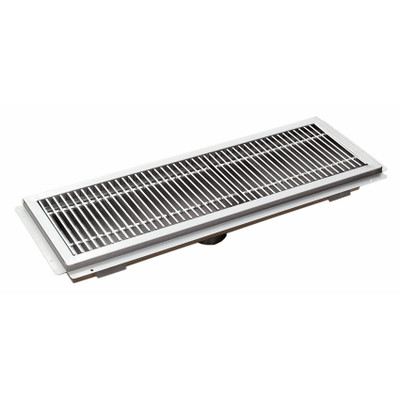 Omcan USA 44608 38.25" W x 13.81" D 14 Gauge Floor Trough with Stainless Steel Grating