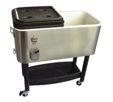 Crestware COOLER1 17 Gal. Folding Plastic Middle Lid Garden Cooler