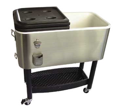 Crestware COOLER1 17 Gal. Folding Plastic Middle Lid Garden Cooler