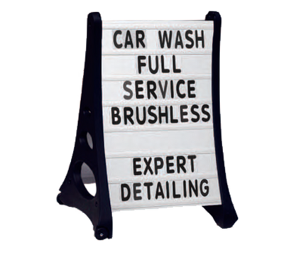 AARCO RAF-1 26.5" W x 24" D x 42" H Letter Board Roll A-Frame Sidewalk Sign
