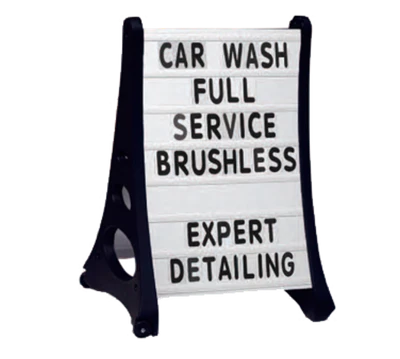 AARCO RAF-1 26.5" W x 24" D x 42" H Letter Board Roll A-Frame Sidewalk Sign