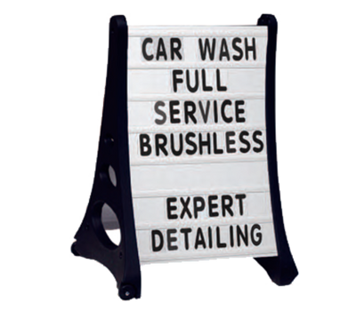 AARCO RAF-1 26.5" W x 24" D x 42" H Letter Board Roll A-Frame Sidewalk Sign