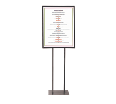 AARCO PHSIB 22.25" W x 59.5" H Multipurpose Free Standing Double Sided Black Poster Holder