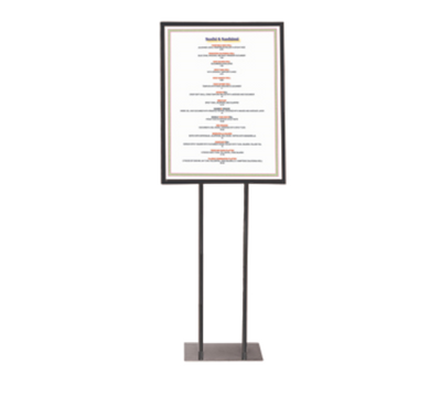 AARCO PHSIB 22.25" W x 59.5" H Multipurpose Free Standing Double Sided Black Poster Holder