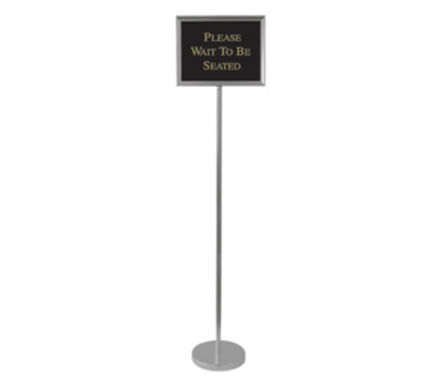 AARCO TI-1CH 15" W x 59" H Silver Director Sign Stand