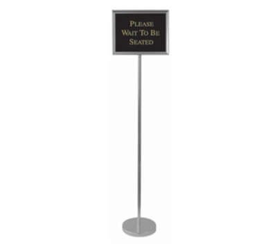 AARCO TI-1CH 15" W x 59" H Silver Director Sign Stand