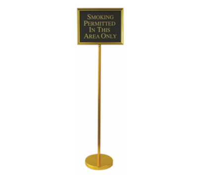 AARCO TY-2B 15" W x 54" H Gold Director Sign Stand