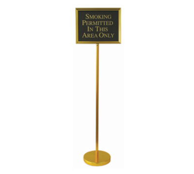 AARCO TY-2B 15" W x 54" H Gold Director Sign Stand