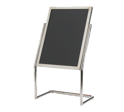 AARCO P-17C 25" W x 48" H Chrome Broadcaster Display Stand