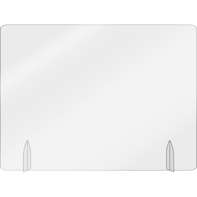 AARCO FPT1824 18" x 24" Clear Acrylic Freestanding Protection Shield
