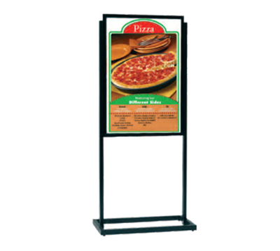 AARCO BPH1BK 22.5" W x 63" H Black Boaster Poster Holder