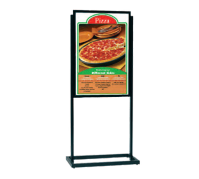 AARCO BPH1BK 22.5" W x 63" H Black Boaster Poster Holder