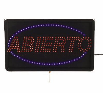 AARCO ABI08L 22"W x 13"H "ABIERTO" (3) Display Modes LED Sign