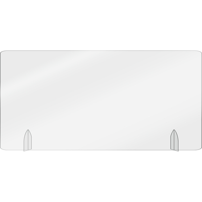 AARCO FPT2448PC 24" x 48" Clear Polycarbonate Freestanding Protection Shield