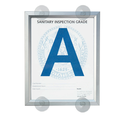 AARCO OTW118 8.5" W x 11" H Aluminum Frame Window Sign Holder