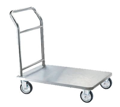AARCO SB-1C 36" W x 36" H x 24" D Chrome Tubular Frame Platform Truck with 6" Solid Wheels