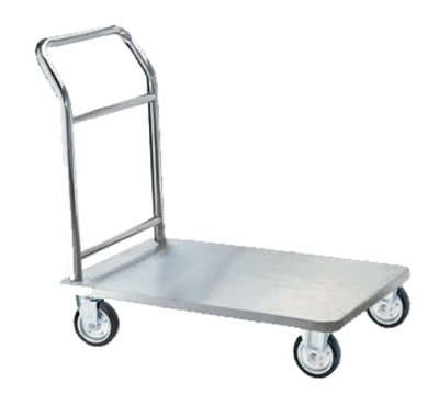 AARCO SB-1C 36" W x 36" H x 24" D Chrome Tubular Frame Platform Truck with 6" Solid Wheels