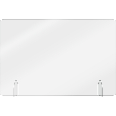 AARCO FPT2436 24" x 36" Clear Acrylic Freestanding Protection Shield
