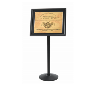 AARCO P-5BK 53" H Black Broadcaster Display Stand