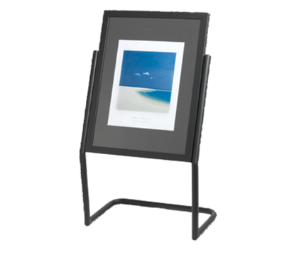 AARCO P-15BK 25" W x 48" H Black Broadcaster Display Stand