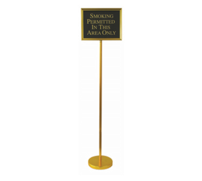 AARCO TI-1B 15" W x 59" H Gold Director Sign Stand