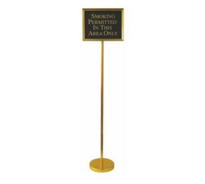 AARCO TI-1B 15" W x 59" H Gold Director Sign Stand