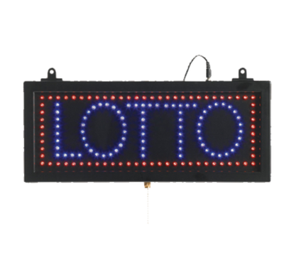 AARCO LOT04S 16.13"W x 6.75"H "LOTTO" (3) Display Modes LED Sign