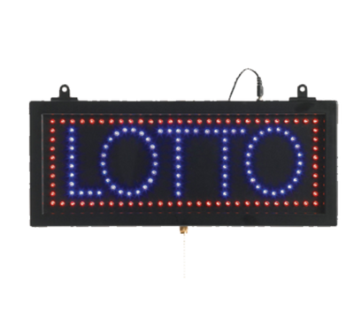 AARCO LOT04S 16.13"W x 6.75"H "LOTTO" (3) Display Modes LED Sign