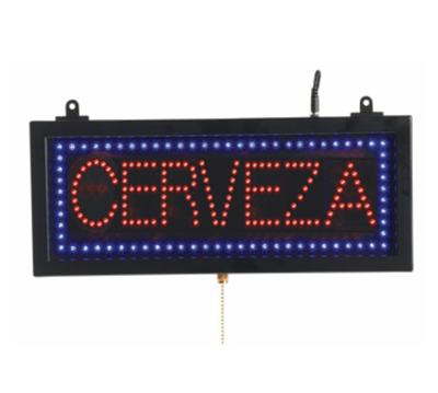 AARCO CER07S 16.13"W x 6.75"H "CERVEZA" (3) Display Modes LED Sign