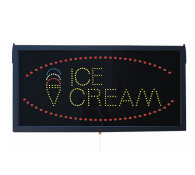 AARCO ICE13L 23.5"W x 11.75"H "ICE CREAM" (3) Display Modes LED Sign