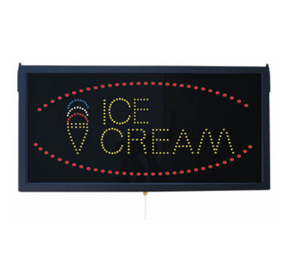 AARCO ICE13L 23.5"W x 11.75"H "ICE CREAM" (3) Display Modes LED Sign