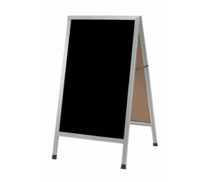 AARCO AA-5SB 24" W x 42" H Cherry Lacquer Finish Markerboard Aluminum Sidewalk Markerboard