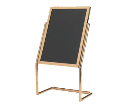 AARCO P-17B 25" W x 48" H Brass Broadcaster Display Stand