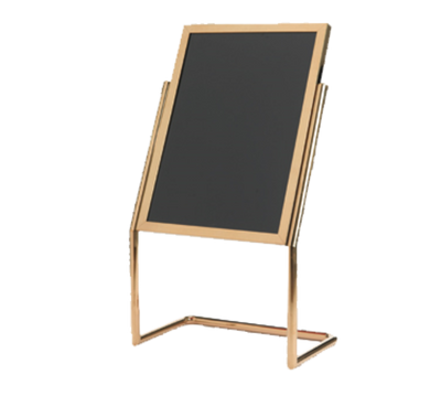 AARCO P-17B 25" W x 48" H Brass Broadcaster Display Stand