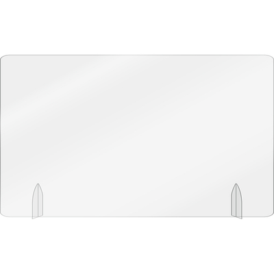 AARCO FPT3660 36" x 60" Clear Acrylic Freestanding Protection Shield