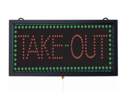 AARCO TAK12M 18.75"W x 9.75"H "TAKE-OUT" (3) Display Modes LED Sign