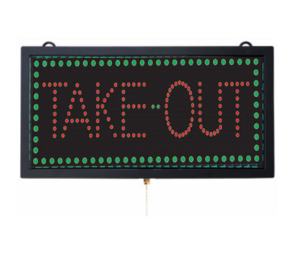 AARCO TAK12M 18.75"W x 9.75"H "TAKE-OUT" (3) Display Modes LED Sign