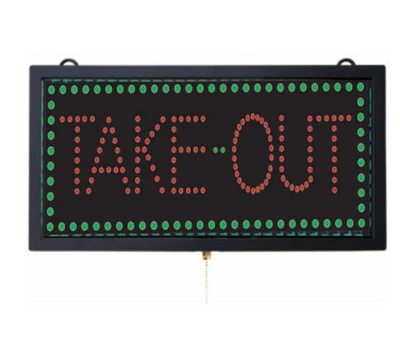 AARCO TAK12M 18.75"W x 9.75"H "TAKE-OUT" (3) Display Modes LED Sign