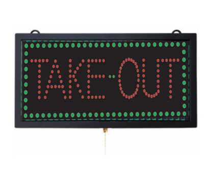 AARCO TAK12M 18.75"W x 9.75"H "TAKE-OUT" (3) Display Modes LED Sign