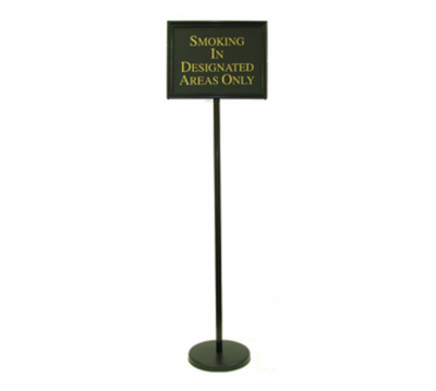 AARCO TY-2BK 15" W x 54" H Black Director Sign Stand