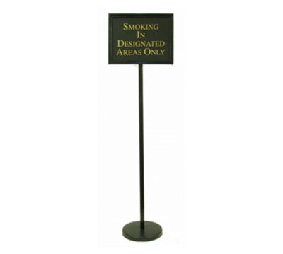 AARCO TY-2BK 15" W x 54" H Black Director Sign Stand