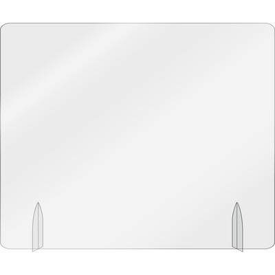 AARCO FPT3036 30" x 36" Clear Acrylic Freestanding Protection Shield