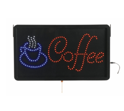 AARCO COF03L 22"W x 13"H "Coffee" (3) Display Modes LED Sign
